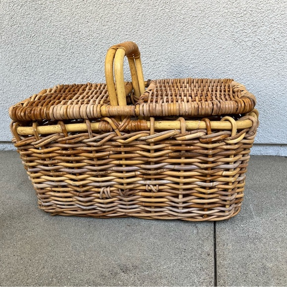 Wicker Picnic Basket with Handles
